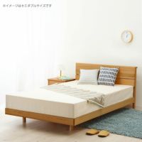 オーク無垢材を使用した木製すのこベッド ダブル すのこベッド