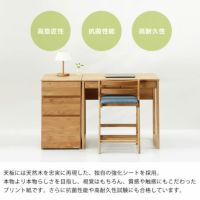天然木の質感を再現した高性能な強化シートのワークデスク