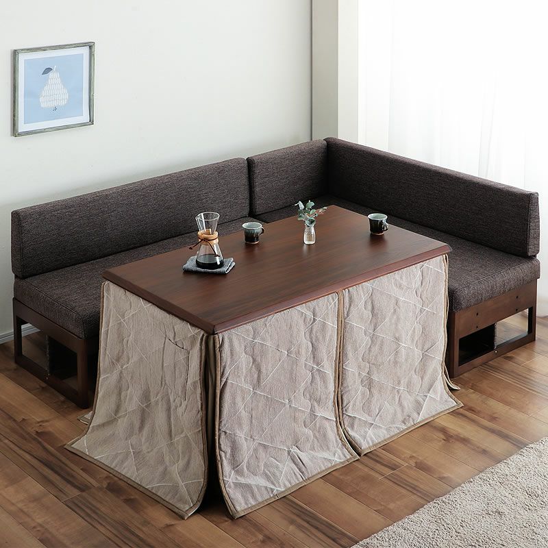 家具調ダイニングコ こたつテーブル（長方形 120cm幅）｜家具調こたつ