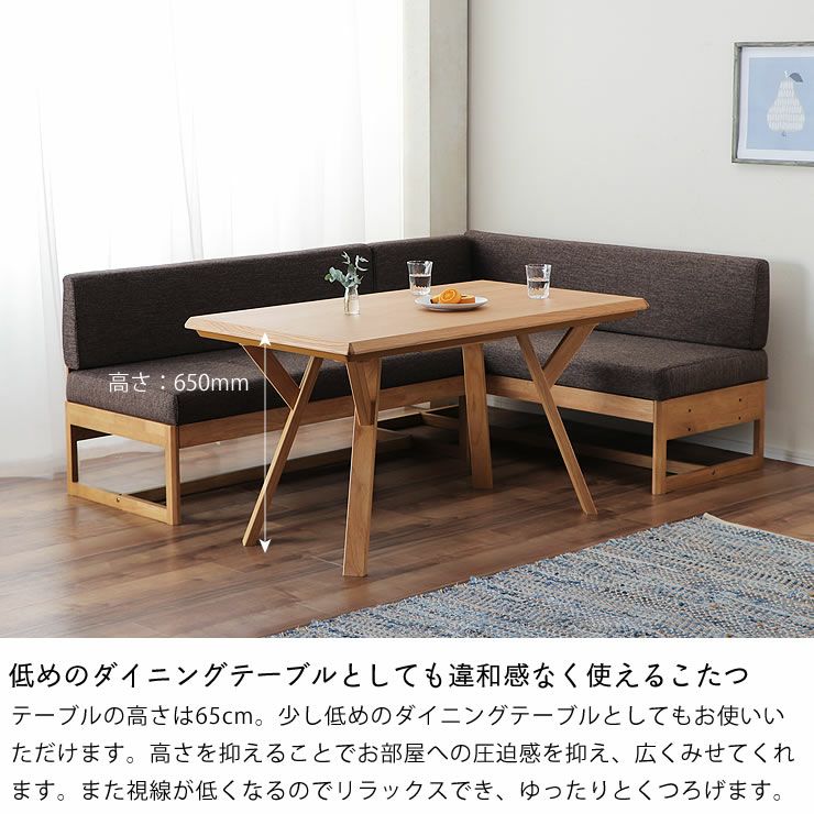未使用訳あり 3段階伸長式モダンデザインこたつテーブル 幅120-180cmまで