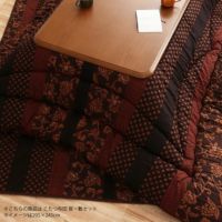 ぬくもりを感じる色使いの厚掛けこたつ布団の生地アップ