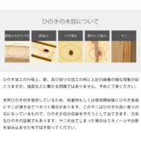 ひのきパレットすのこの木目について