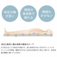 体圧分散性に優れ理想の寝姿勢をキープ