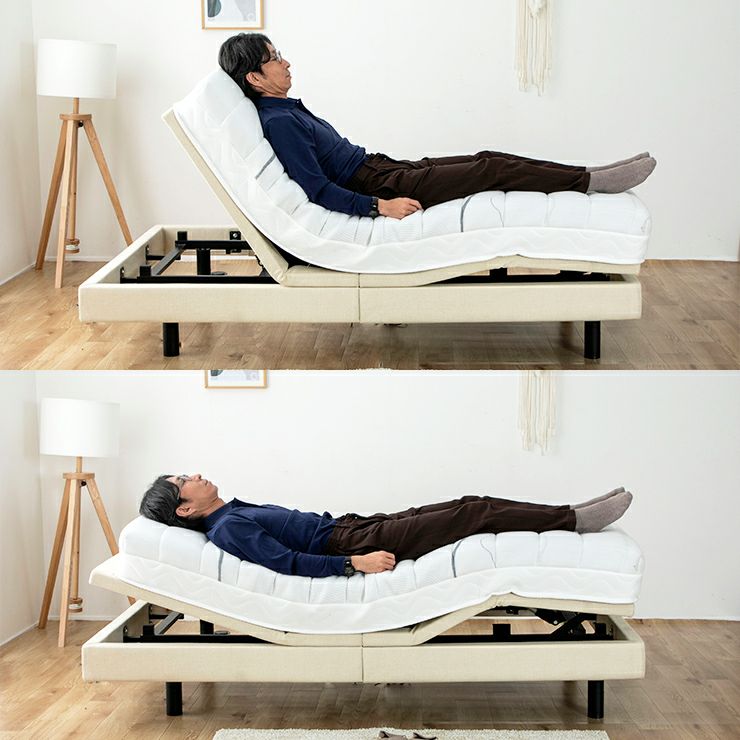負担のない姿勢で過ごせる心地良いフィット感の電動リクライニングベッド「スリーピー」