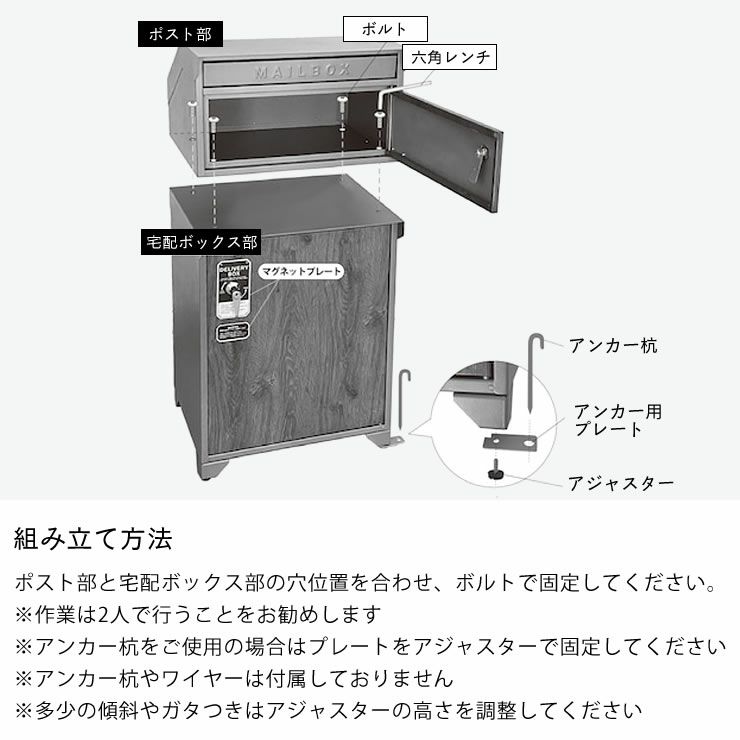 宅配ボックスの組み立て方法