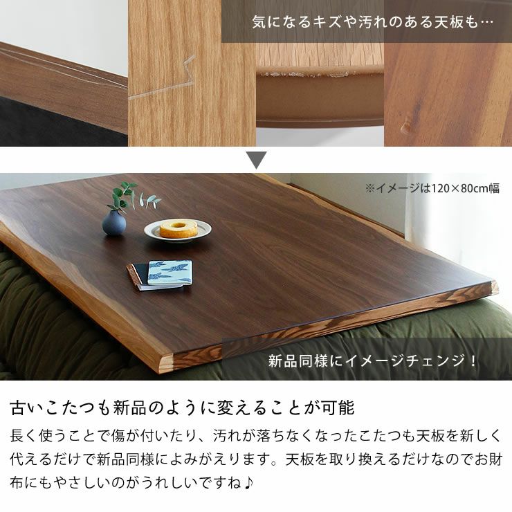 コタツ天板・こたつ天板単品長方形 150cm幅木製（ こたつ天板のみ 
