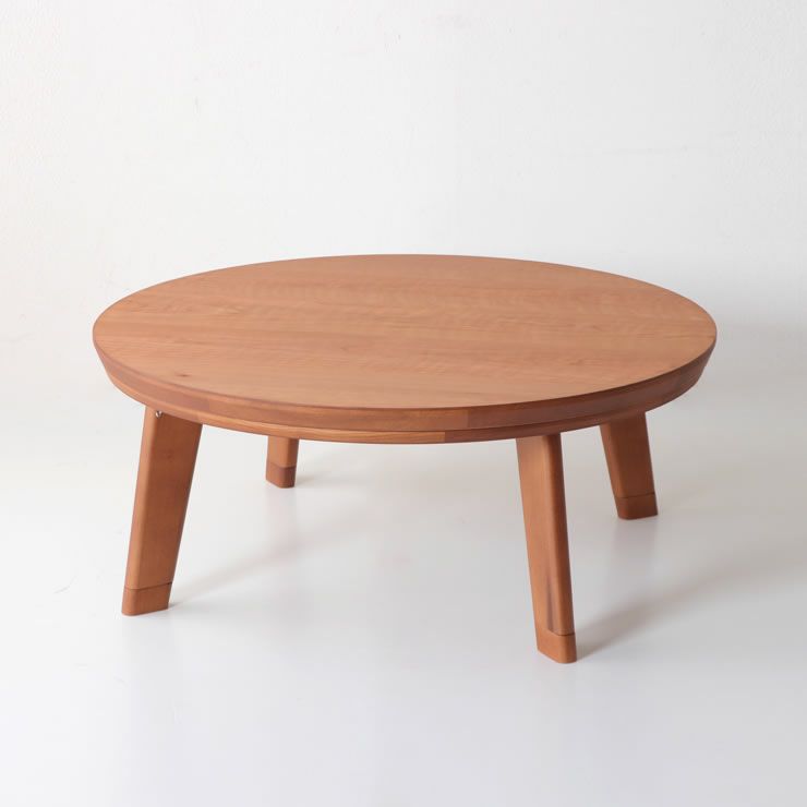 シンプルな形状の円形こたつテーブル