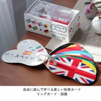 自由に遊んで学べる楽しい知育カード　リングカード・国旗