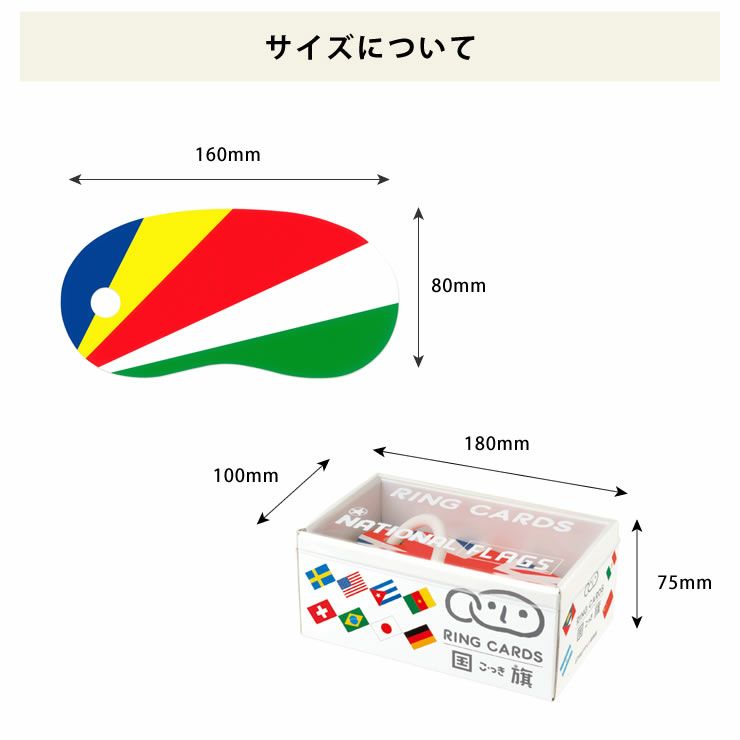 リングカード・国旗のサイズについて