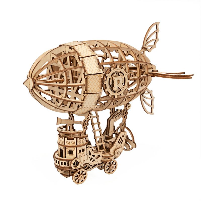 プラザクリエイトのつくるんです　立体ウッドパズル　エアシップ