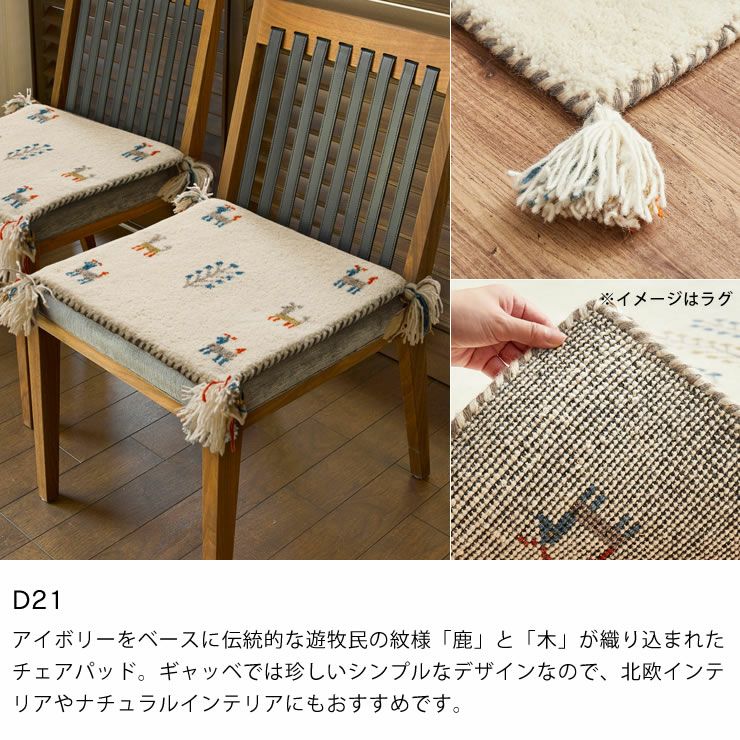 ギャッベチェアパッドのカラー（D21）