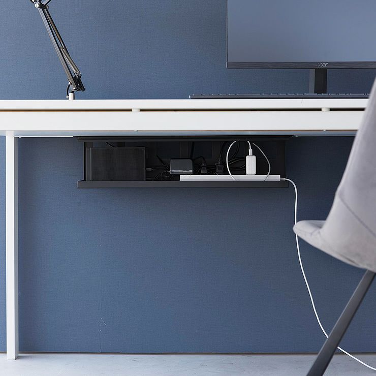 浮かせて収納できるデスク下天板ケーブルラック tower（タワー）　