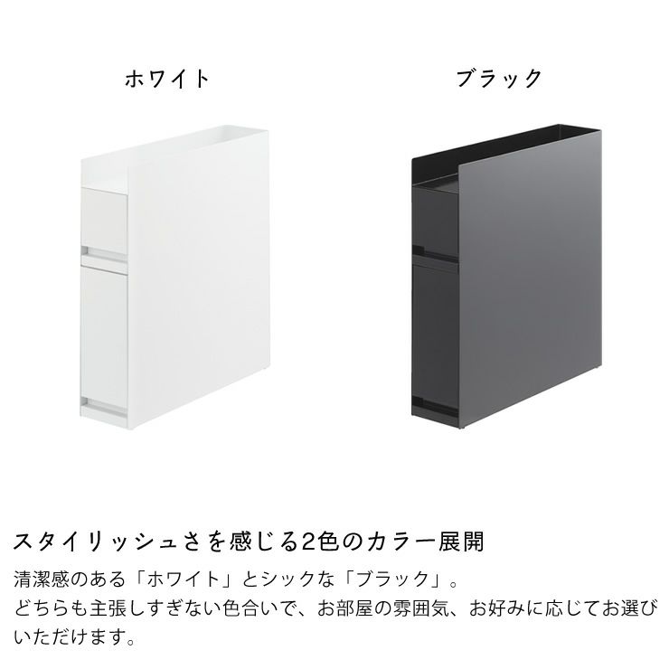 スタイリッシュさを感じる2色のカラーの隠せる調味料ラック 