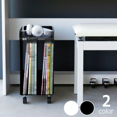 山崎実業（ヤマザキジツギョウ）ピアノ下楽譜収納ワゴン　tower（タワー）