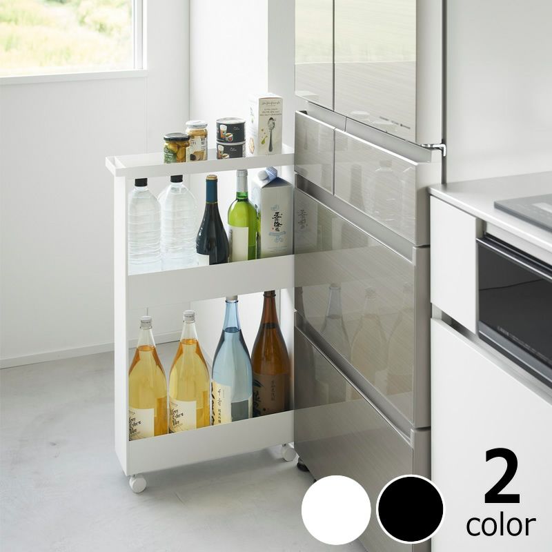 山崎実業のキャスター付きスリムワゴンtower3段