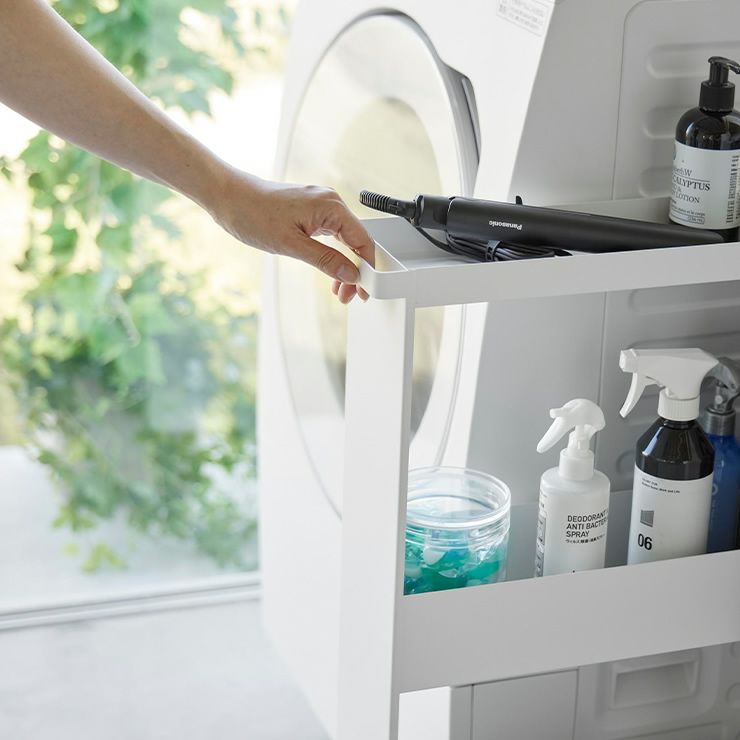 簡単に引き出せる山崎実業のキャスター付きスリムワゴン