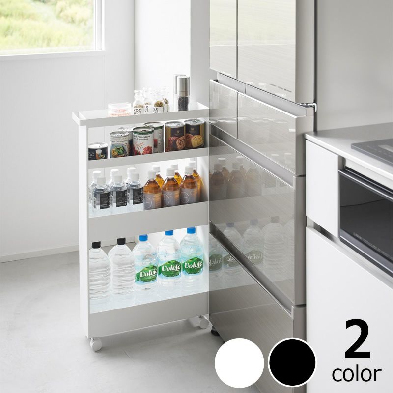 山崎実業のキャスター付きスリムワゴンtower4段