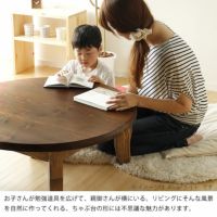 【国産】【家具の里】木の暖かみある本格木製ちゃぶ台丸直径105cm折りたたみ式 国産】【家具の里】木の暖かみある本格木製ちゃぶ台丸直径105cm