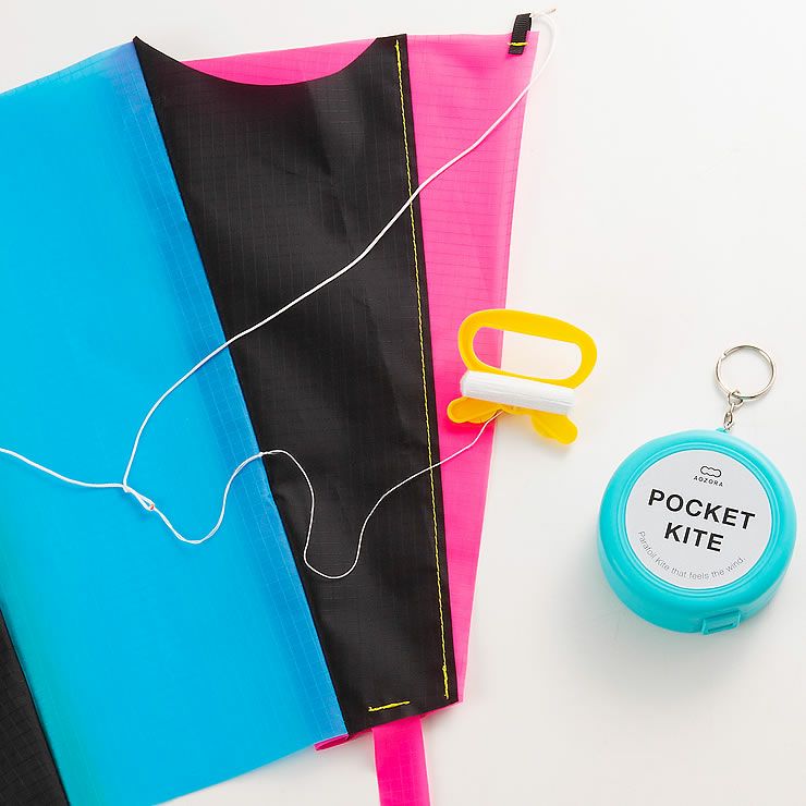 ポケットカイトの生地・ケースアップ