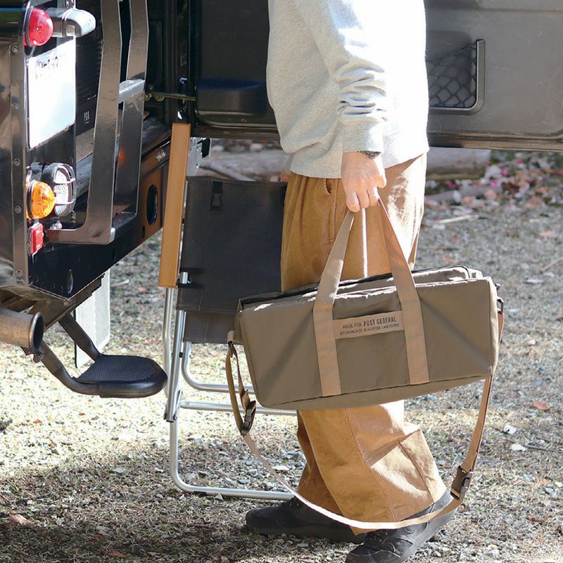 アウトドアで大活躍のヘビーデューティー クーラーバッグ ロングオリーブブラウン