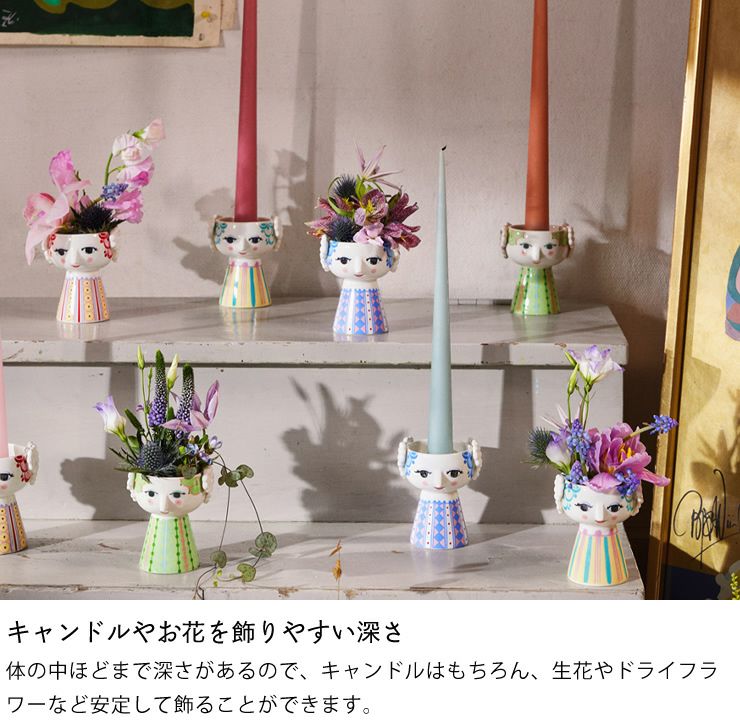 キャンドルやお花を飾りやすい深さのキャンドルホルダー