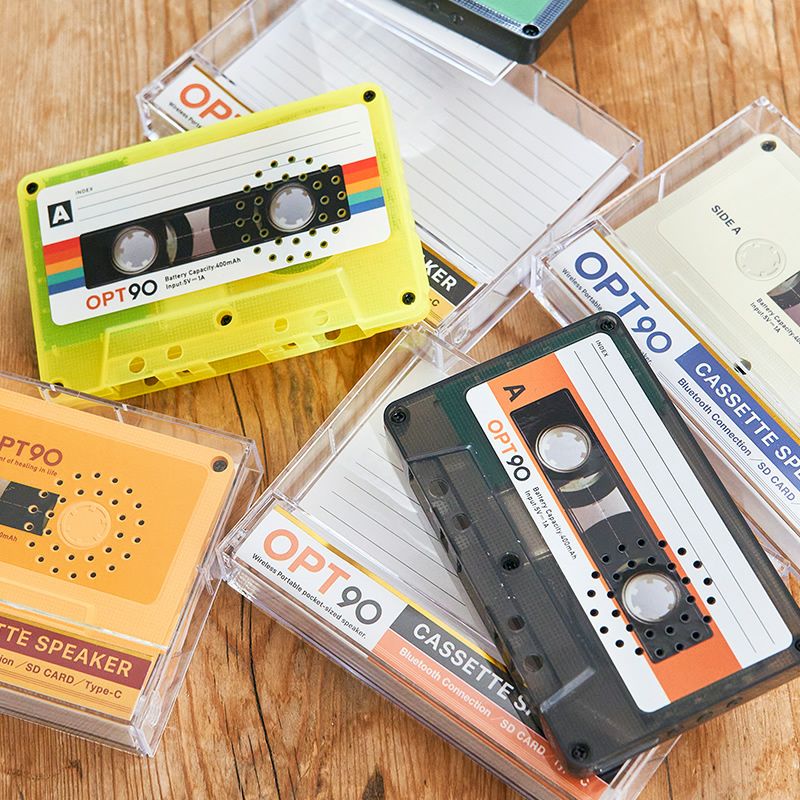 おしゃれなOpt!(オプト)カセットテープ型スピーカー