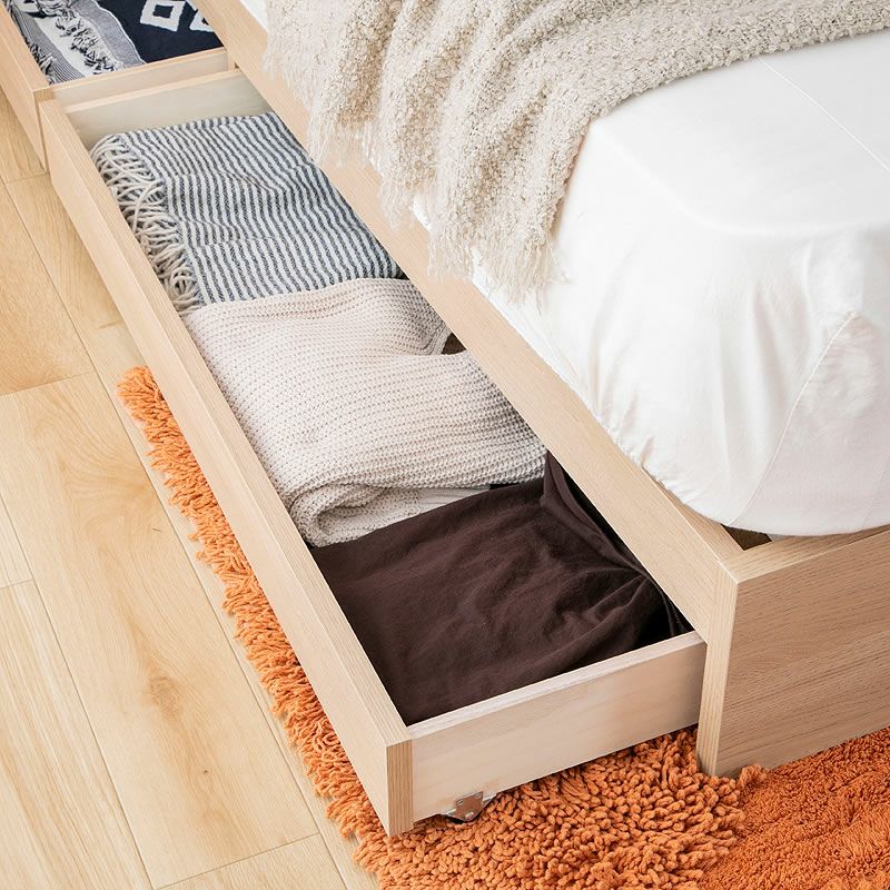 おしゃれな収納ベッドの使いやすい引き出し収納