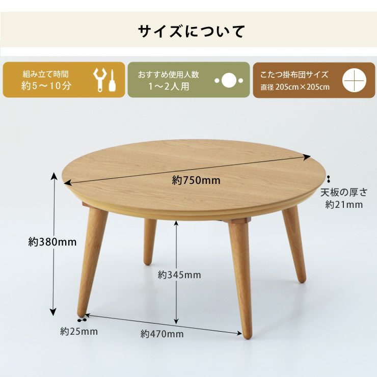 こたつのサイズについて