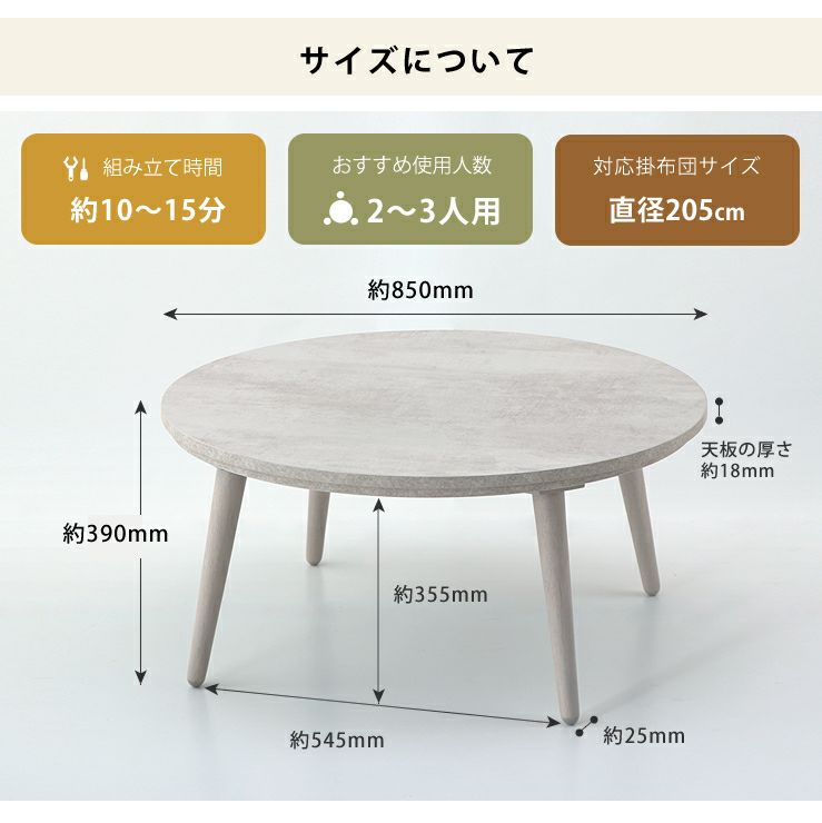 こたつのサイズについて