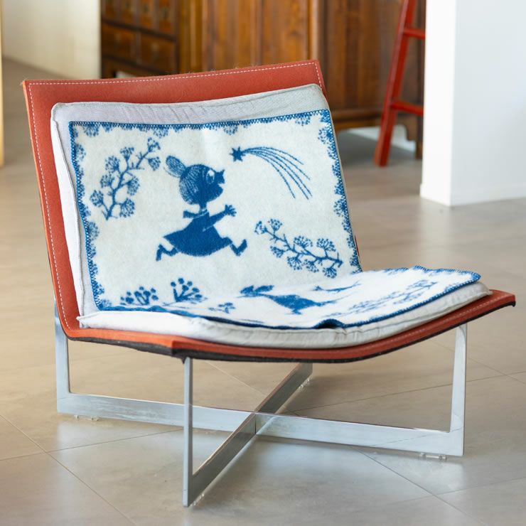 KLIPPANムーミンブランケットはチェアシートとしても最適