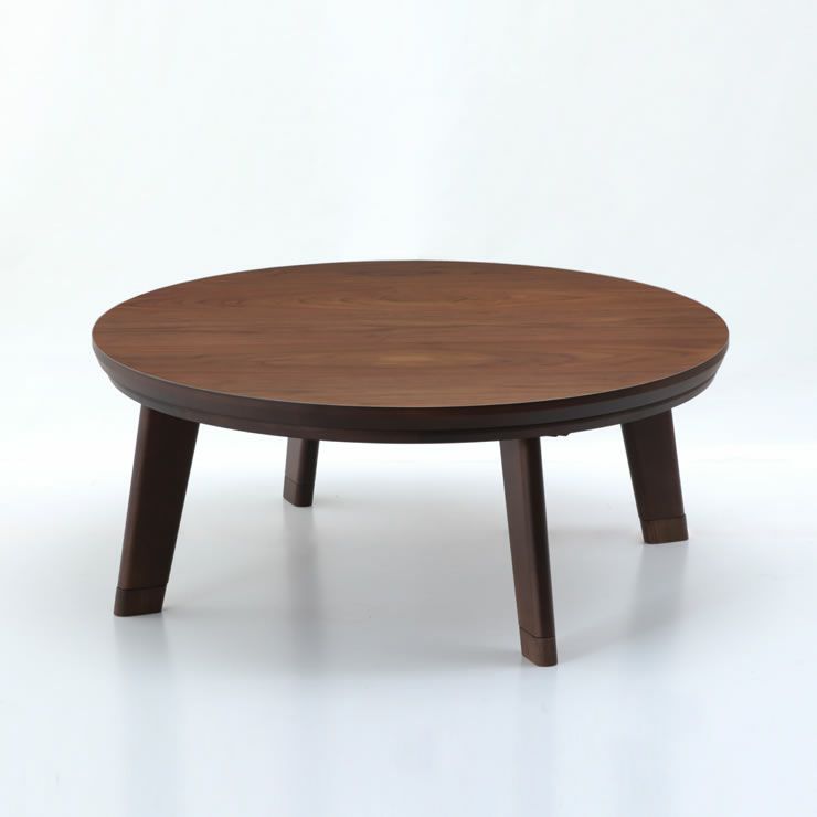 シンプルな形状の円形こたつテーブル