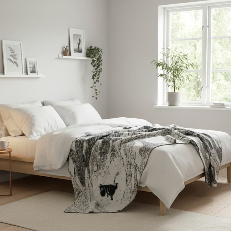 ベッドルームで使えるKLPPAN クリッパン ウールブランケット