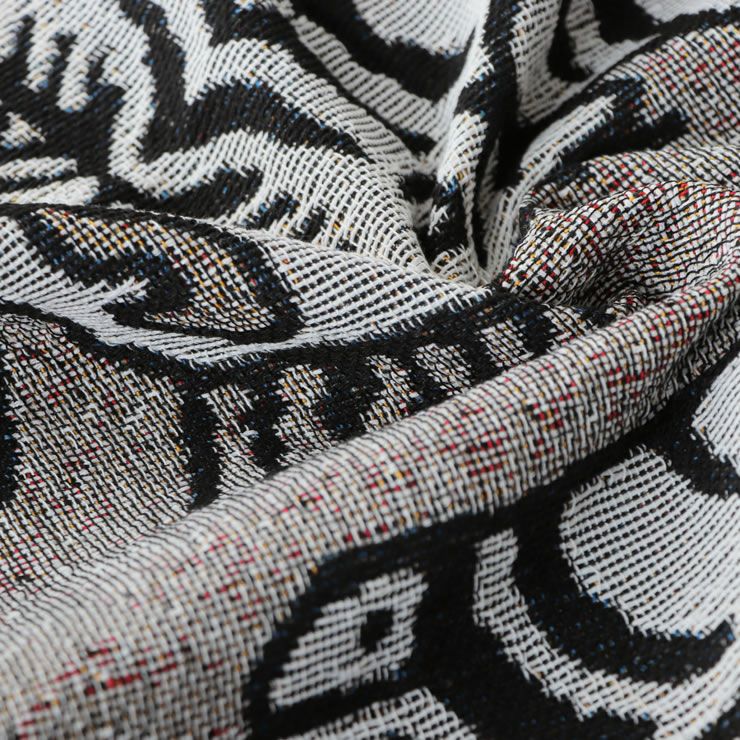トゥーゴースローケットホワイトタイガー（WHITE TIGER）のジャガード織り生地アップ