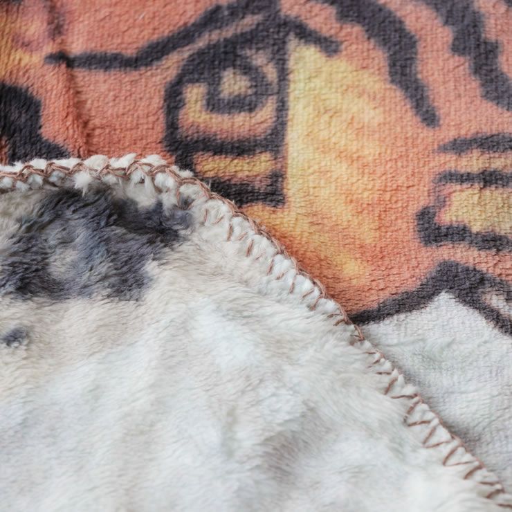 フランネルフリースブランケットタイガー（TIGER）の表裏