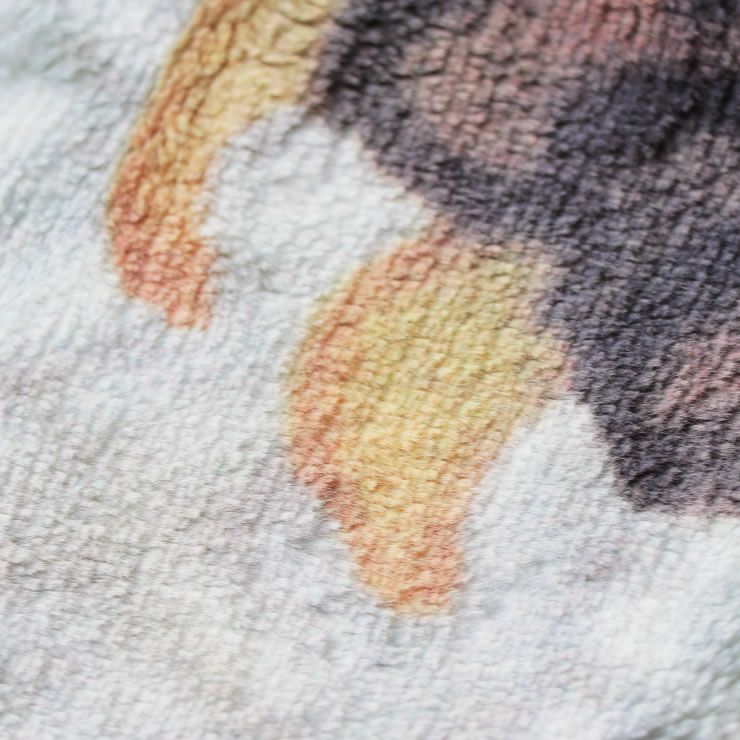 フランネルフリースブランケットタイガー（TIGER）の生地アップ