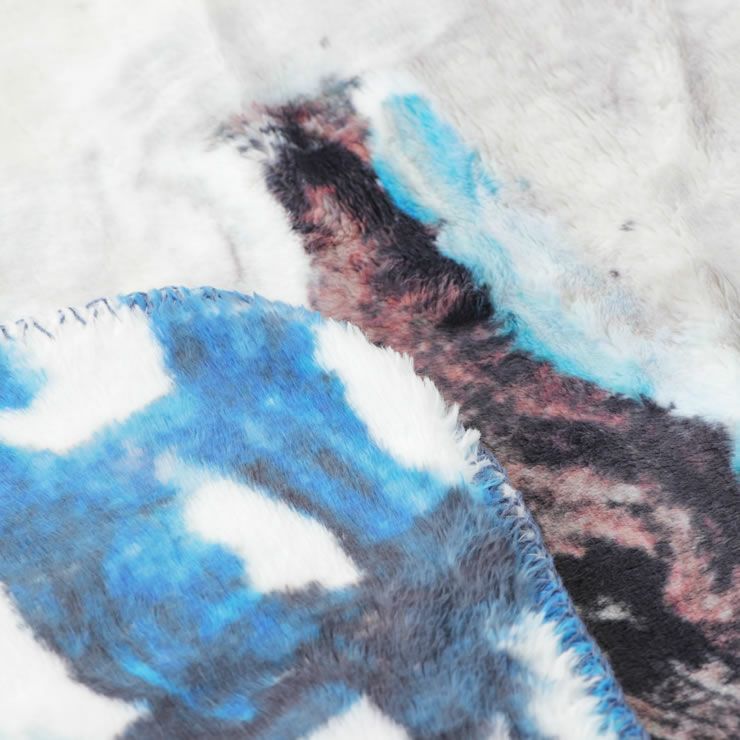 アトリエコテツフリースブランケット雪降るデュオの表裏