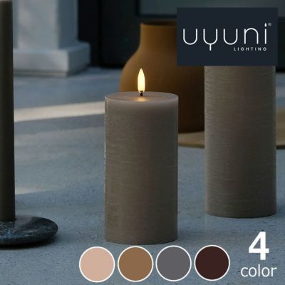 UYUNI LIGHTING（ウユニライティング）のLED ピラーキャンドル ラスティック 高さ15cm
