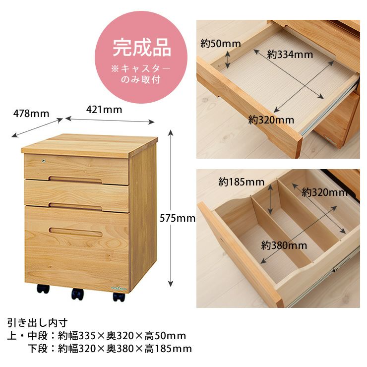 学習机リッケセットのワゴンサイズ